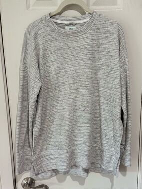 aerie Light Gray Marled Crewneck Sweater